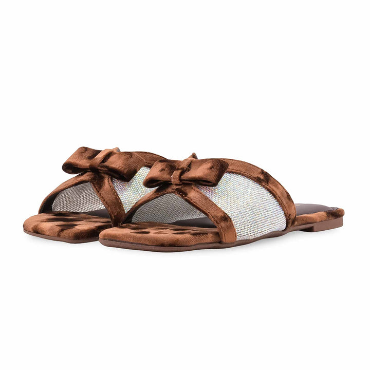 Brown Formal Slipper For Women FR8427