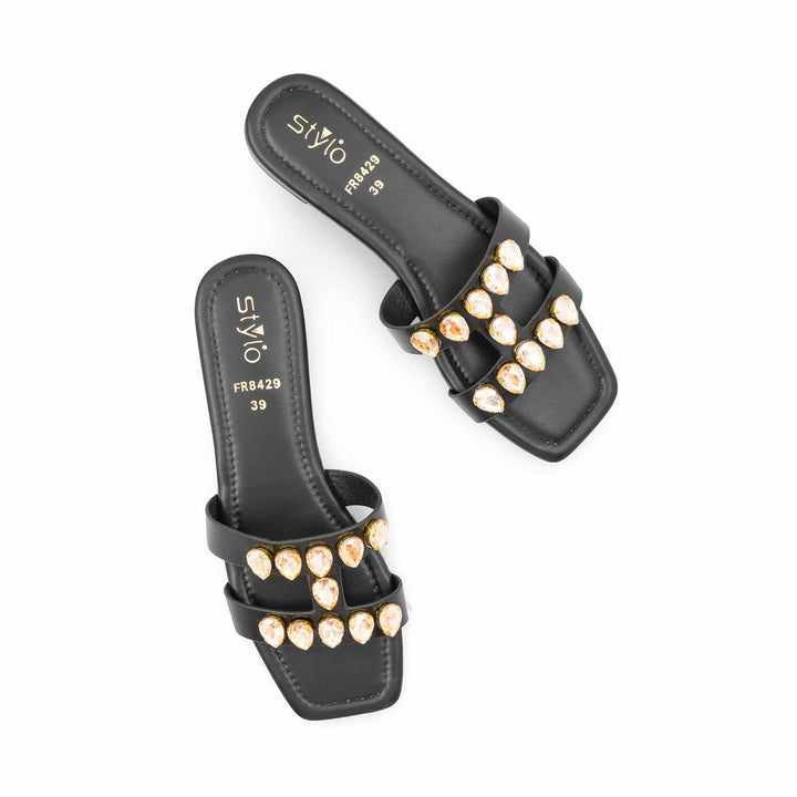 Black Formal Slipper For Women FR8429
