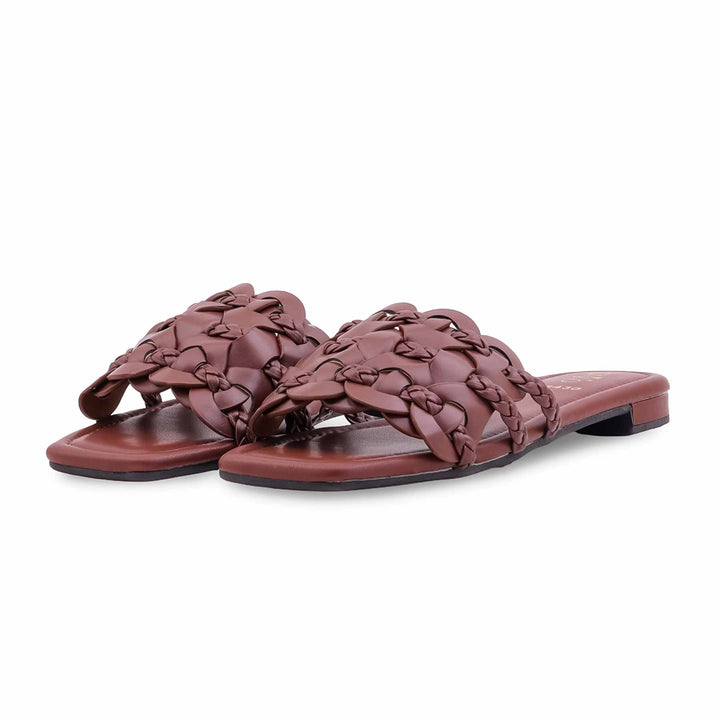 Coffee Formal Slipper For Ladies FR8430