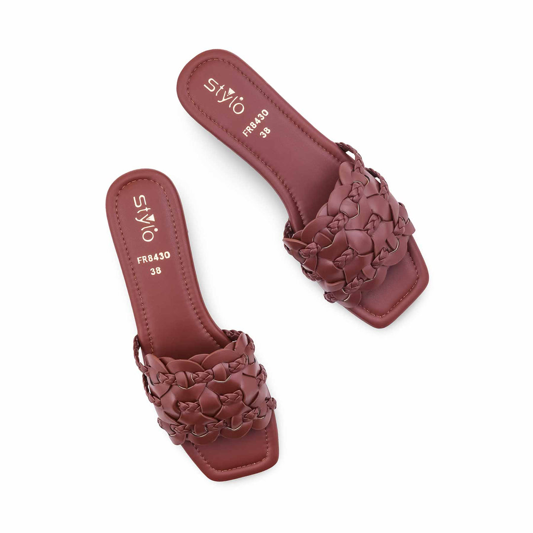 Coffee Formal Slipper For Ladies FR8430