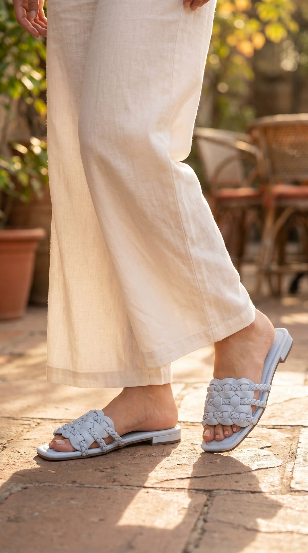 Sky Blue Formal Slipper For Ladies FR8430