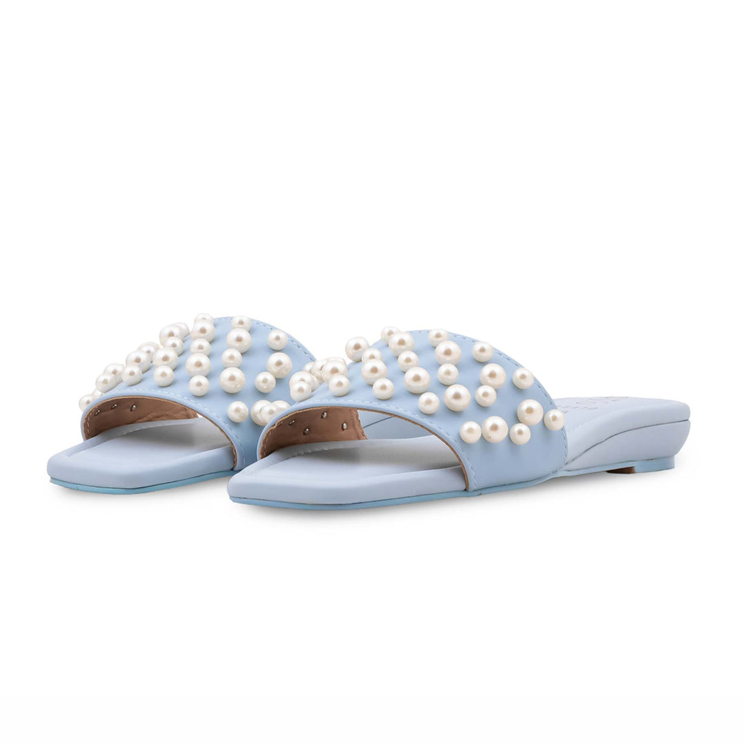 Sky Blue Formal Slipper For Women FR8432