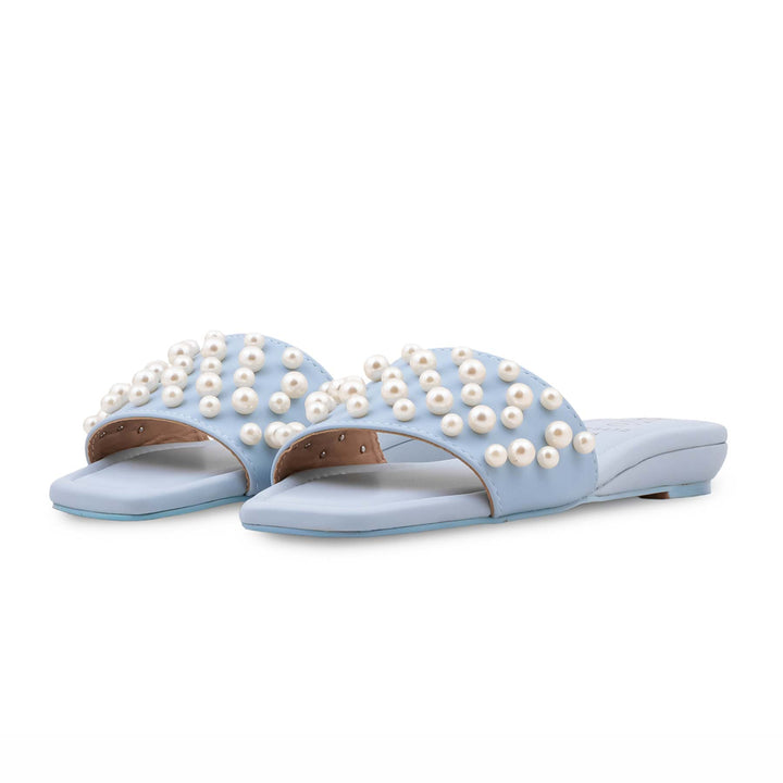 Sky Blue Formal Slipper For Women FR8432