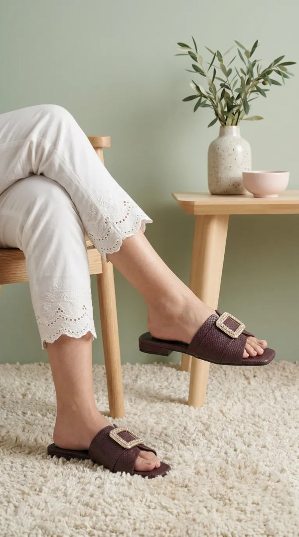 Maroon Formal Slipper For Ladies FR8435