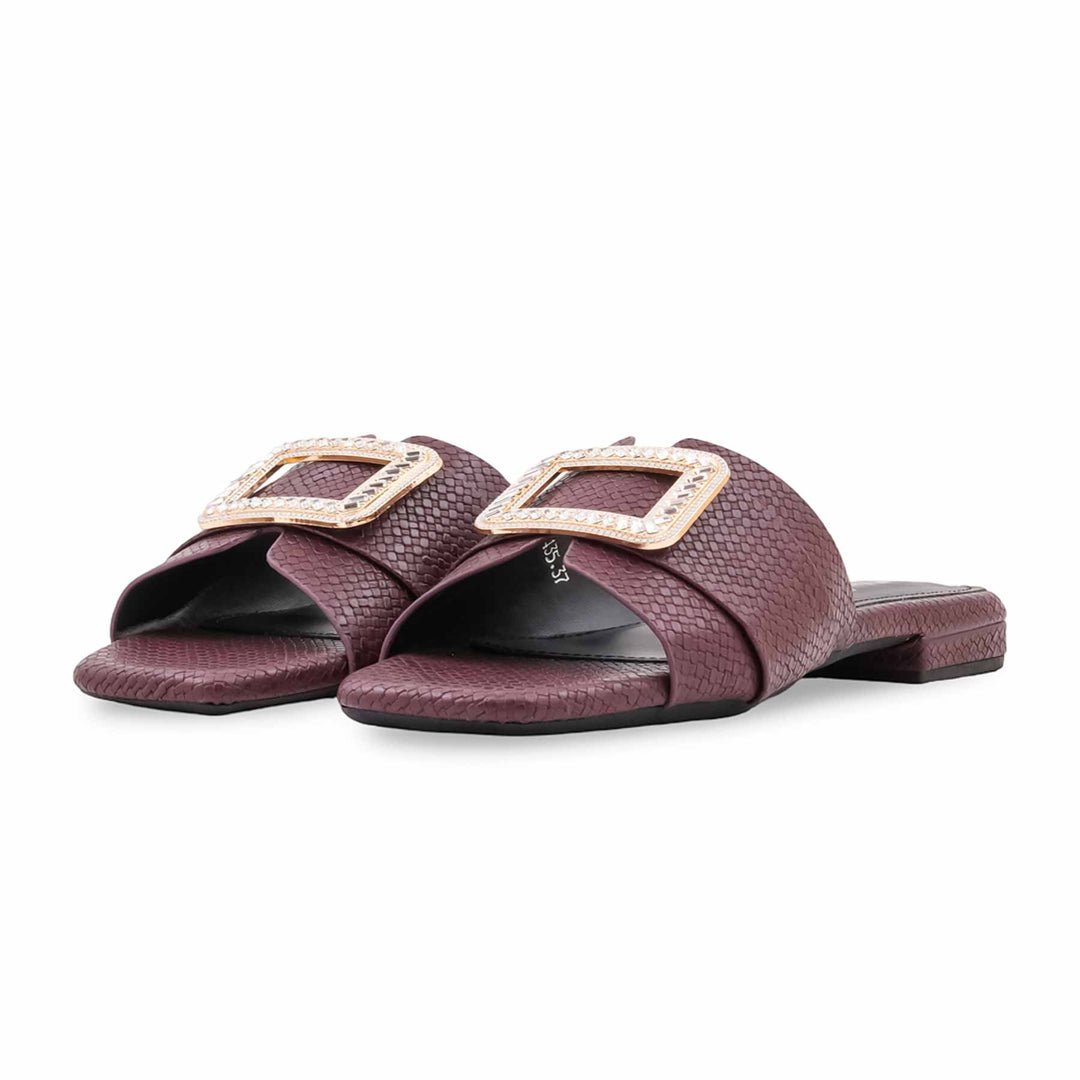 Maroon Formal Slipper For Ladies FR8435
