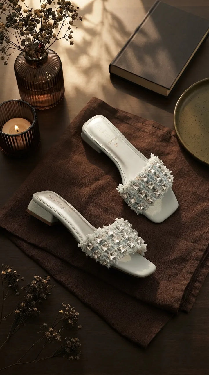 Blue Formal Slipper For Women FR8439
