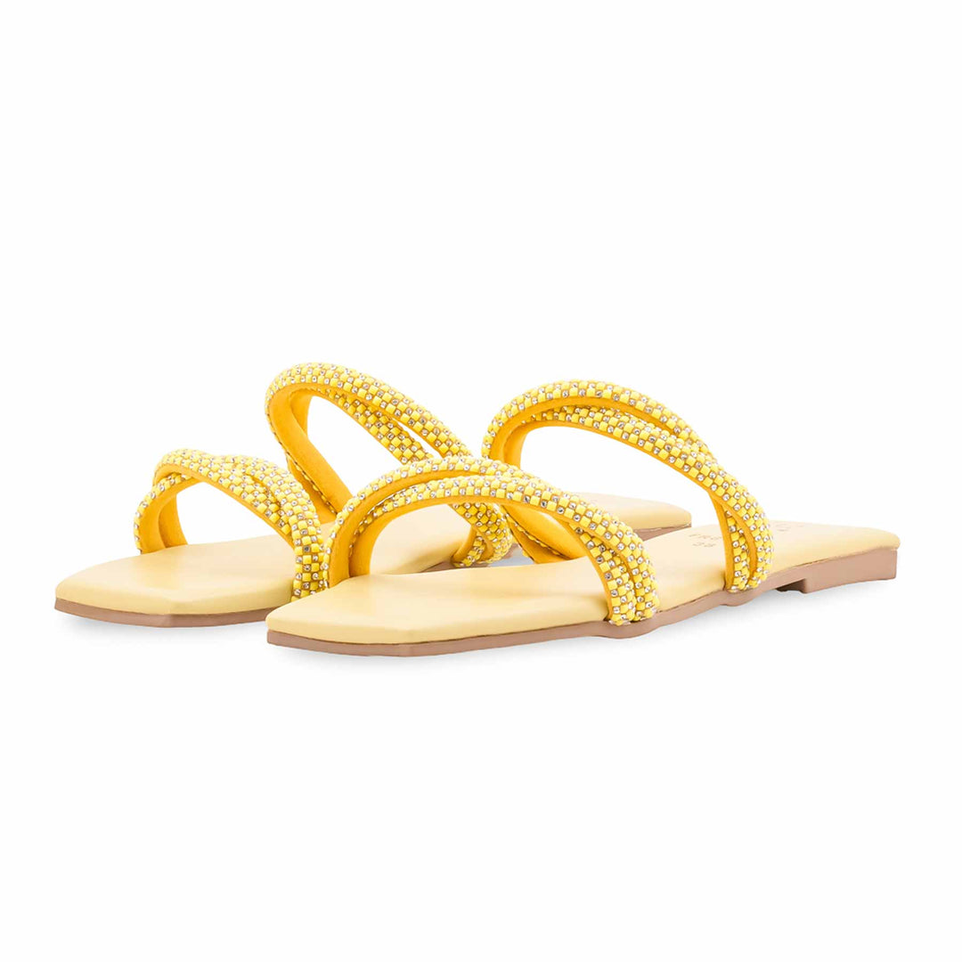 Yellow Formal Slipper For Women FR8440