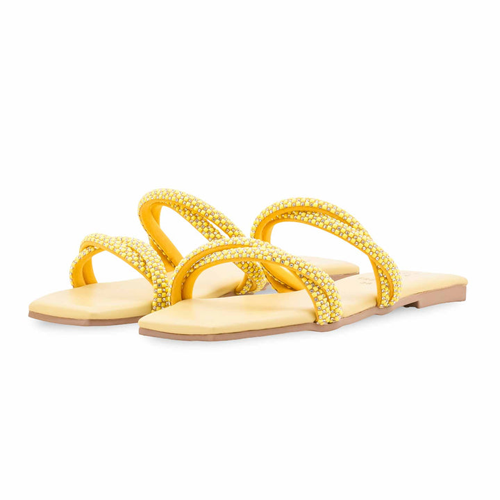 Yellow Formal Slipper For Women FR8440