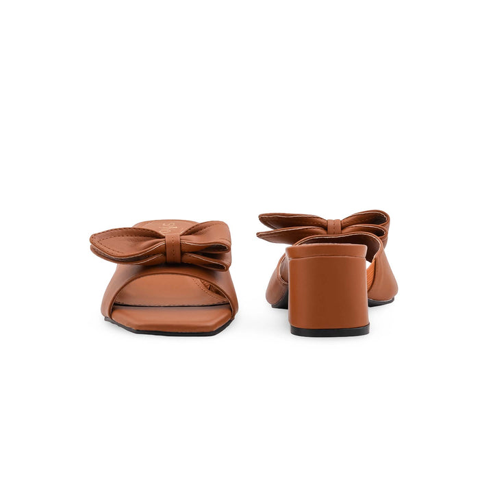 Tan Formal Slipper For Women FR8449