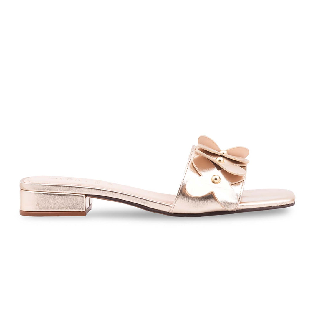 Golden Formal Slipper For Ladies FR8450