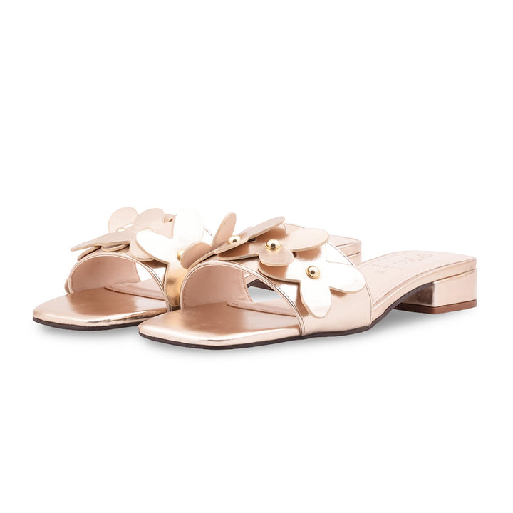 Golden Formal Slipper For Ladies FR8450
