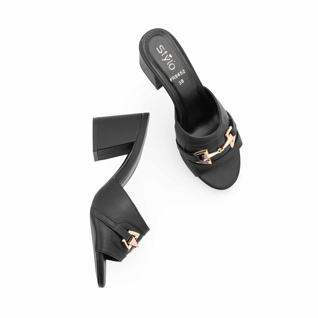 Black Formal Slipper For Women FR8452