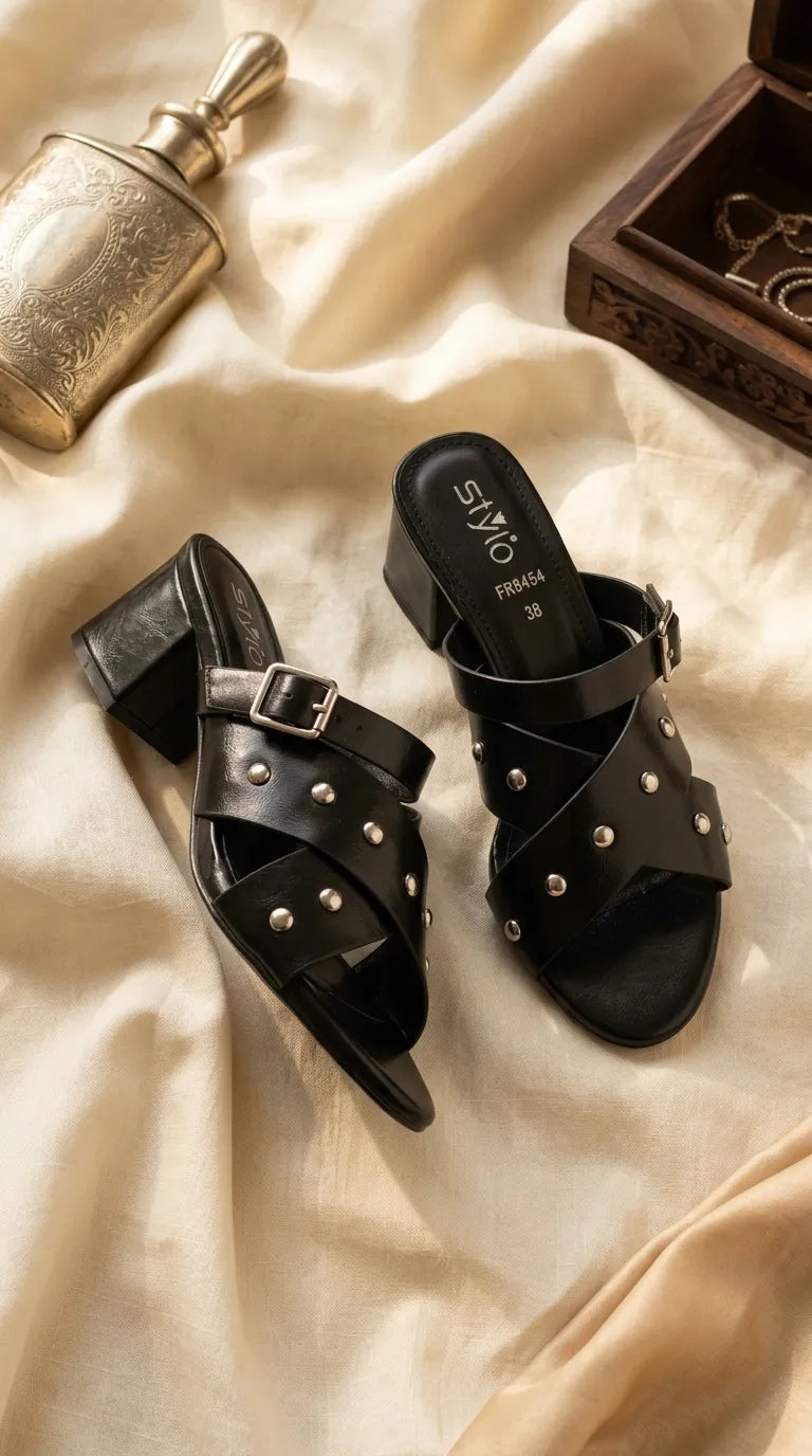 Black Formal Slipper For Ladies FR8454