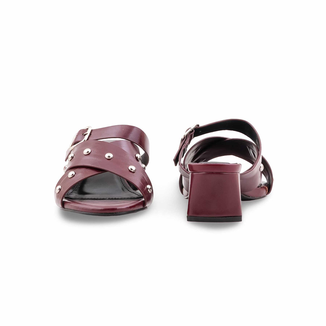 Maroon Formal Slipper For Women FR8454