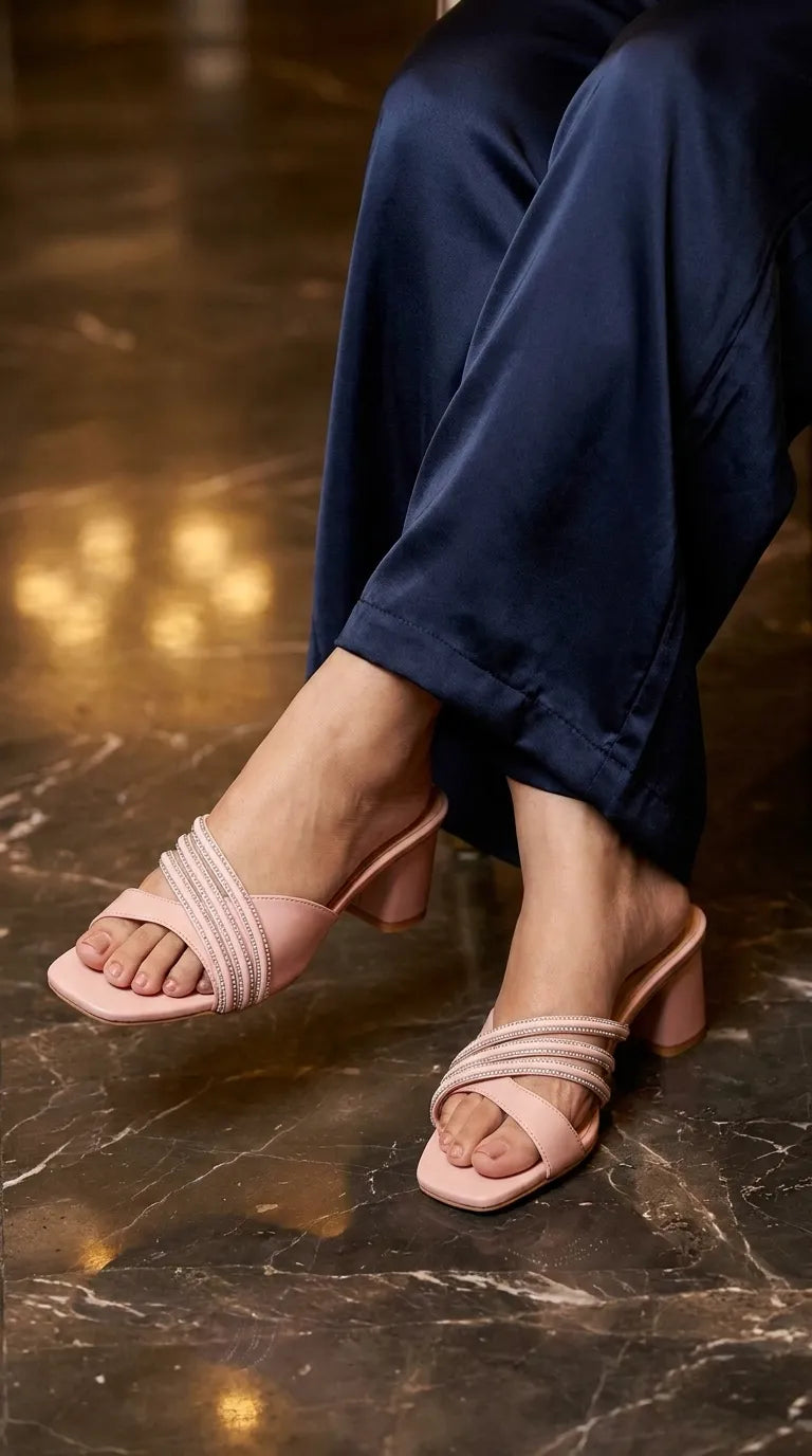 Pink Formal Slipper For Women FR8455