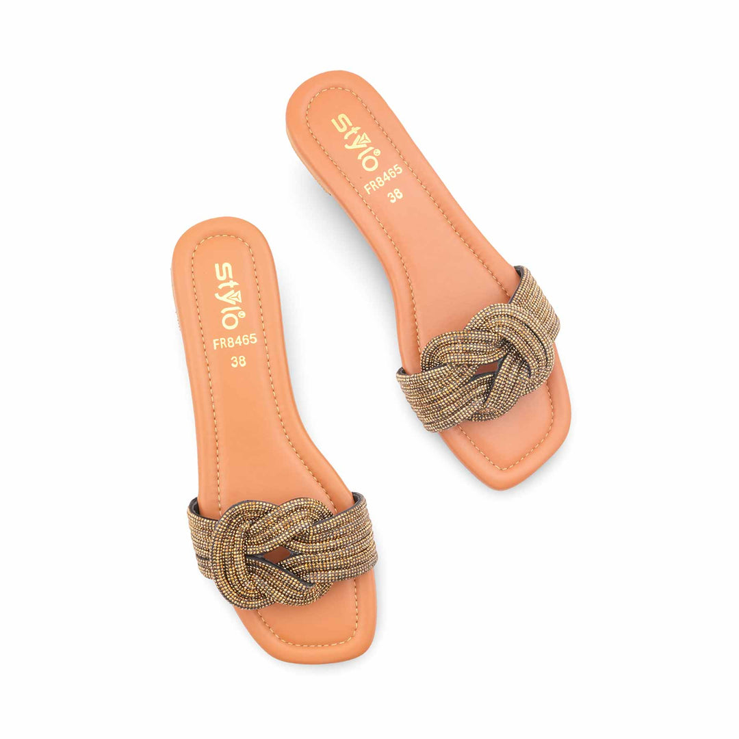Mustard Formal Slipper For Ladies FR8465