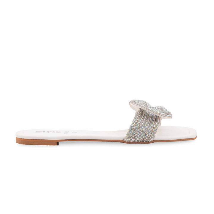 White Formal Slipper For Ladies FR8465