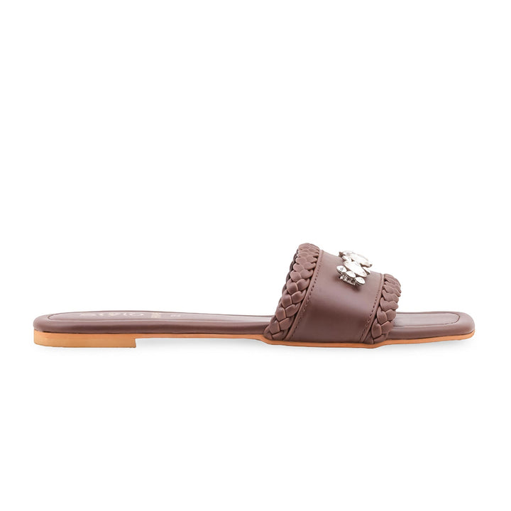 Coffee Formal Slipper For Women FR8469