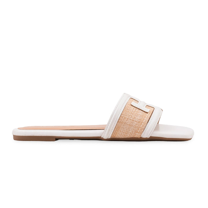 Cream Formal Slipper For Women FR8470