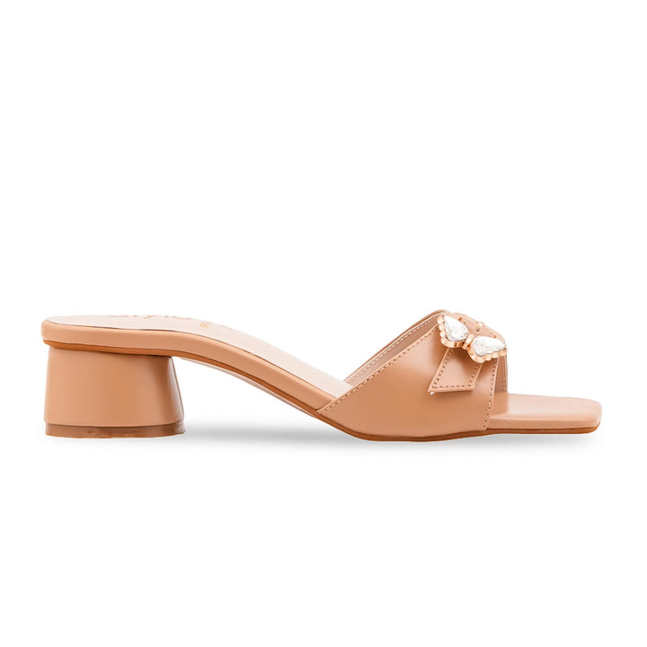 Beige Formal Slipper For Women FR8478