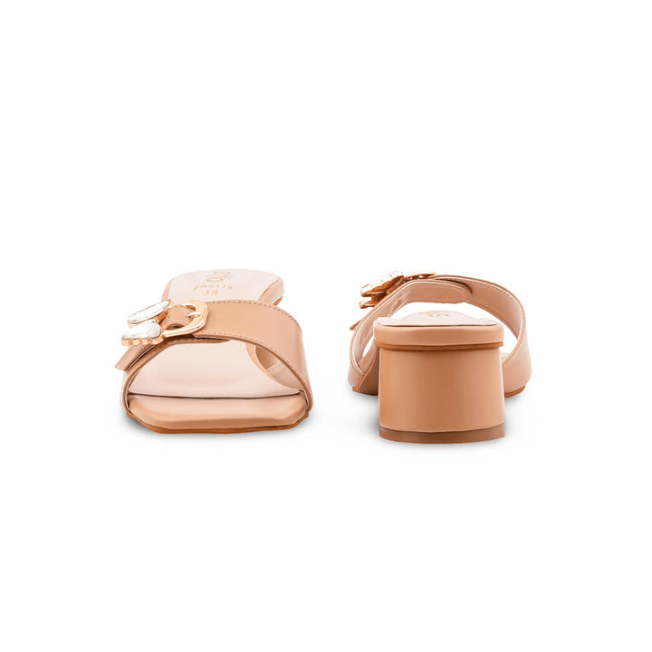 Beige Formal Slipper For Women FR8478