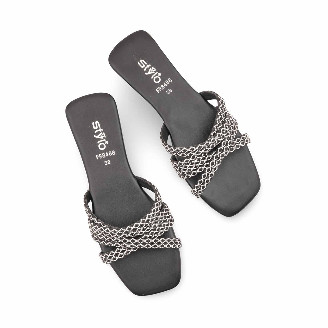 Black Formal Slipper For Women FR8488