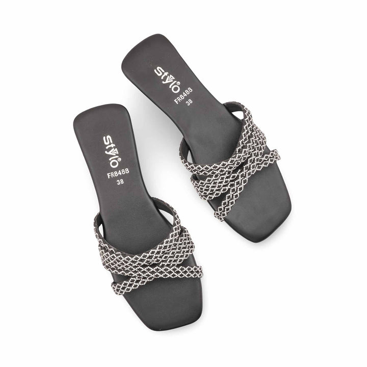 Black Formal Slipper For Women FR8488