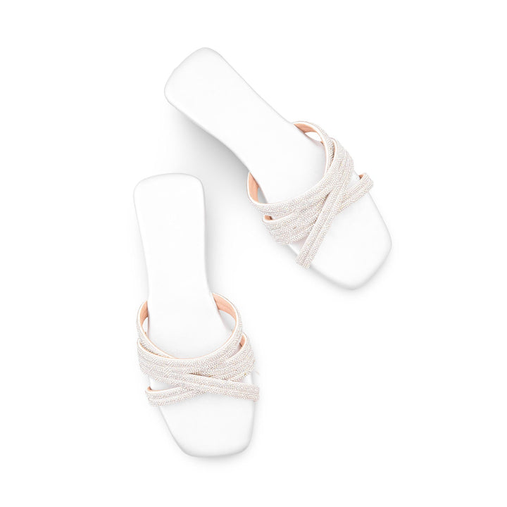 Silver Formal Slipper For Women FR8488