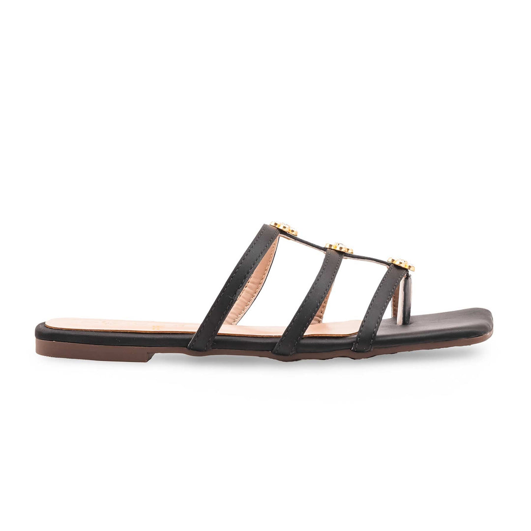 Black Formal Slipper For Ladies FR8491