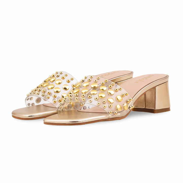 Golden Formal Slipper For Women FR8492
