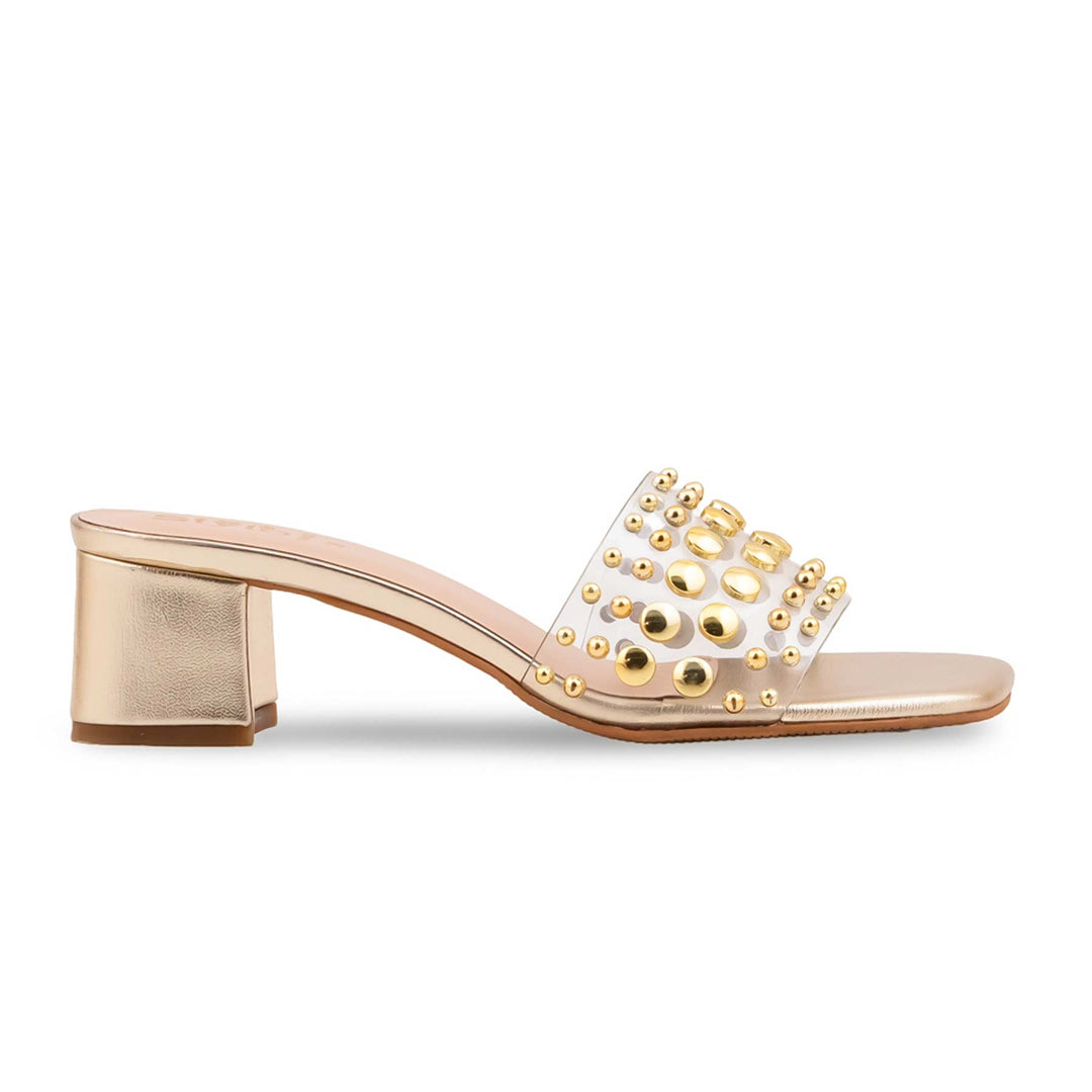 Golden Formal Slipper For Women FR8492