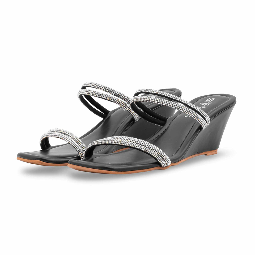 Black Formal Slipper For Ladies FR8498