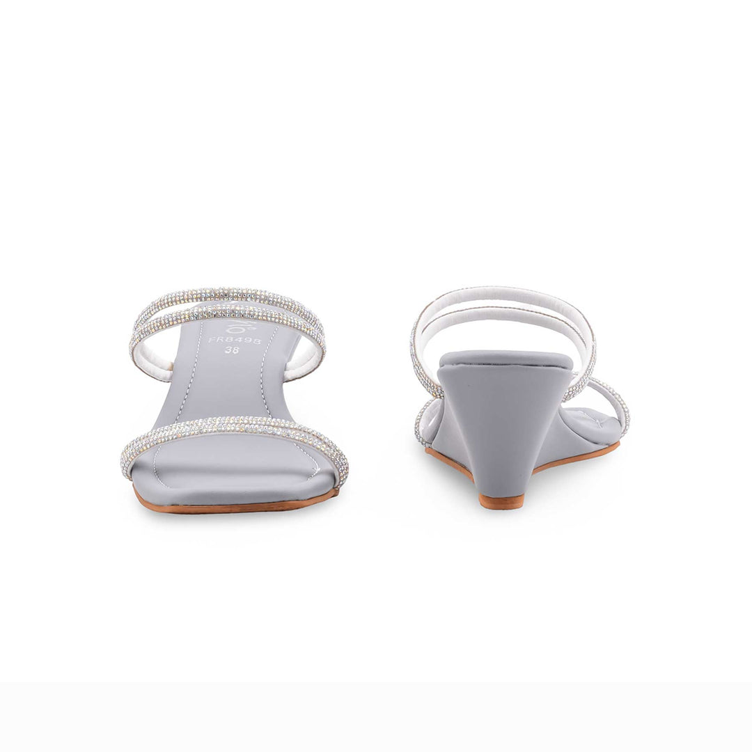 Grey Formal Slipper For Ladies FR8498