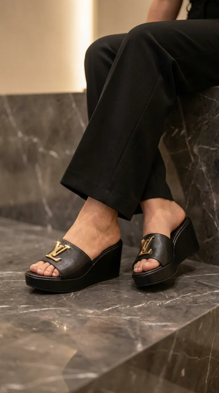 Black Formal Slipper For Ladies FR8504