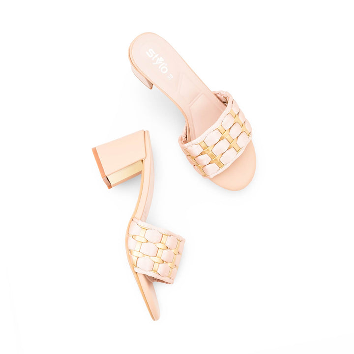 Peach Formal Slipper For Women FR8509