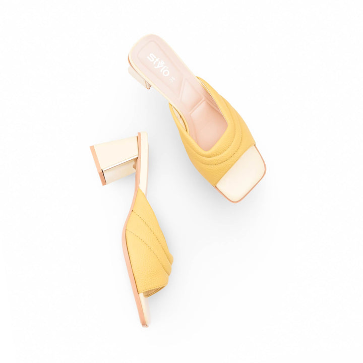 Yellow Formal Slipper For Women FR8510