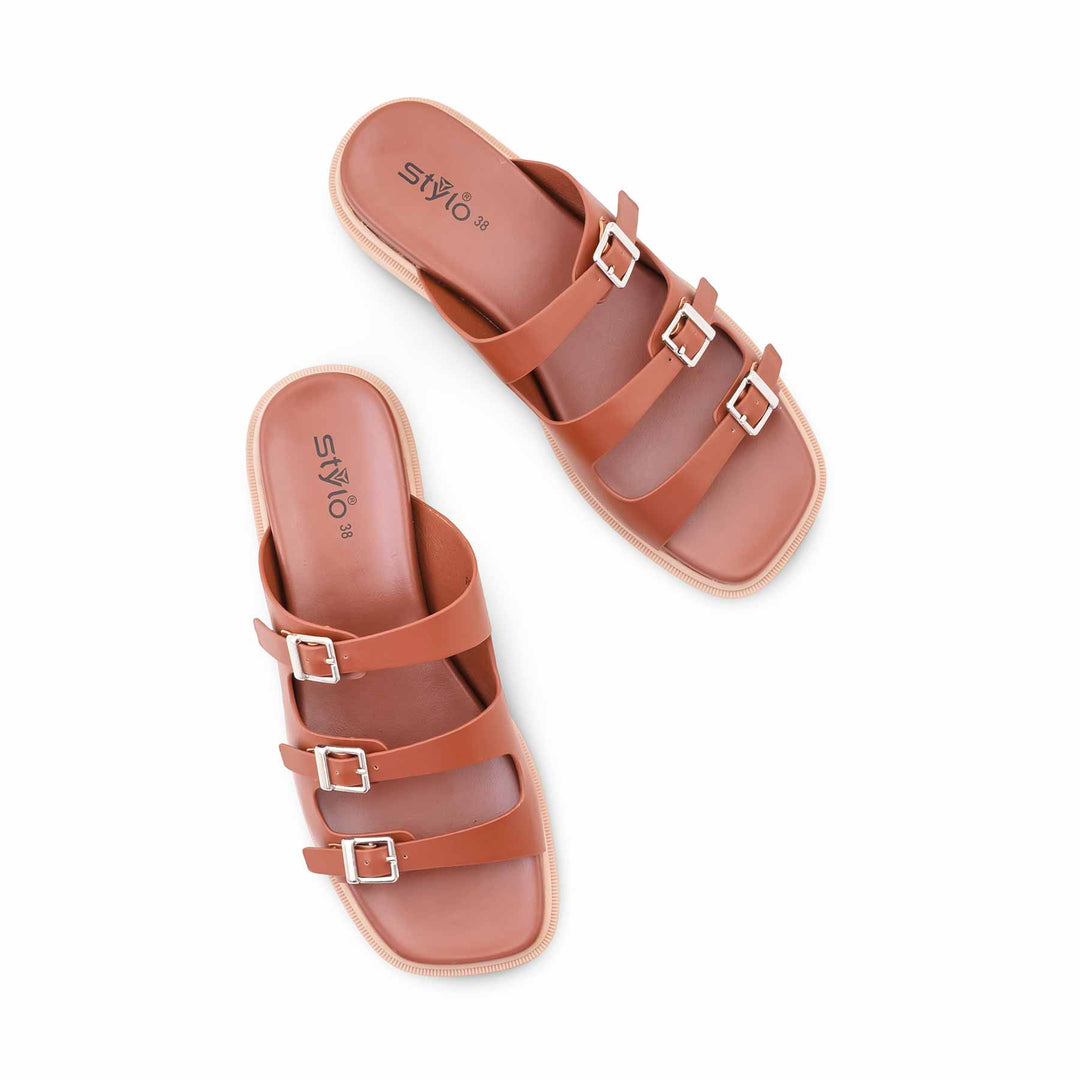 Brown Formal Slipper For Women FR8513