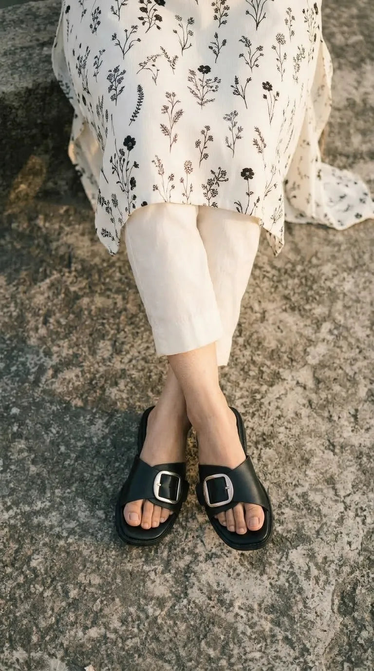 Black Formal Slipper For Ladies FR8515