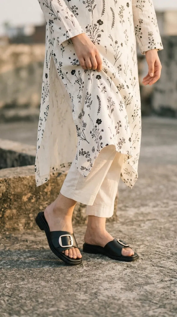 Black Formal Slipper For Ladies FR8515