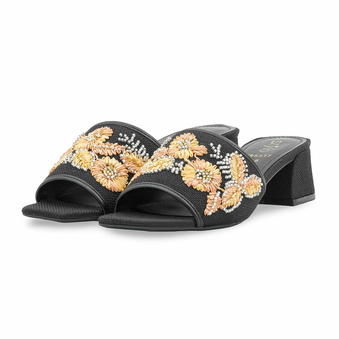 Black Formal Slipper For Ladies FR8517