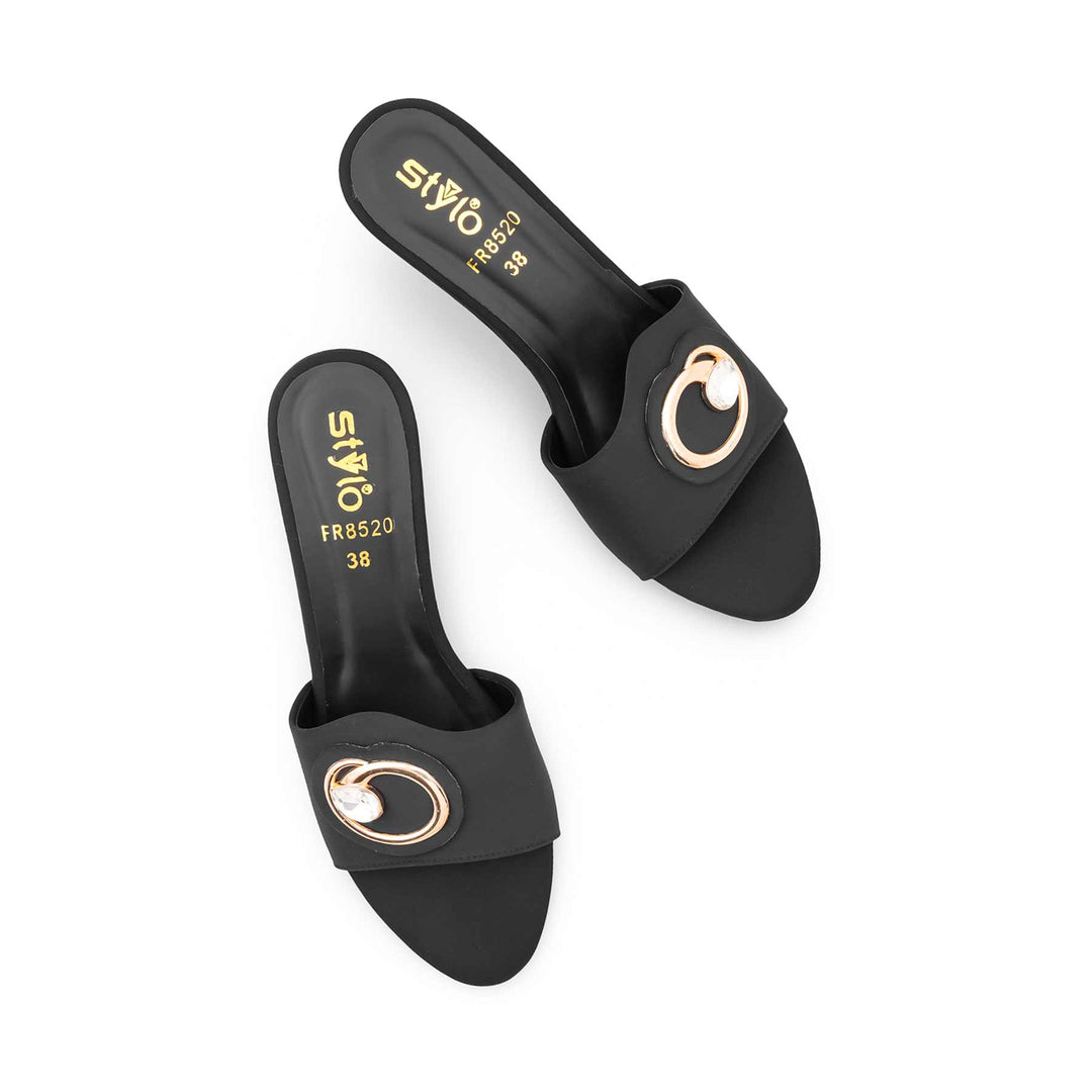 Black Formal Slipper For Women FR8520