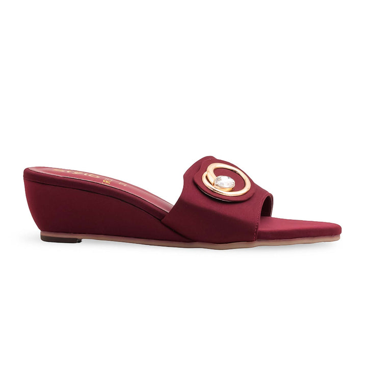 Maroon Formal Slipper For Women FR8520