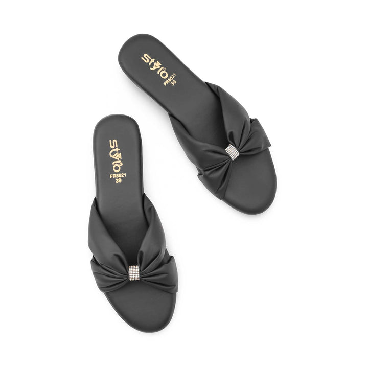 Black Formal Slipper For Ladies FR8521