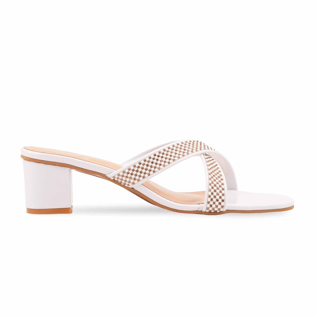 White Formal Slipper For Ladies FR8523