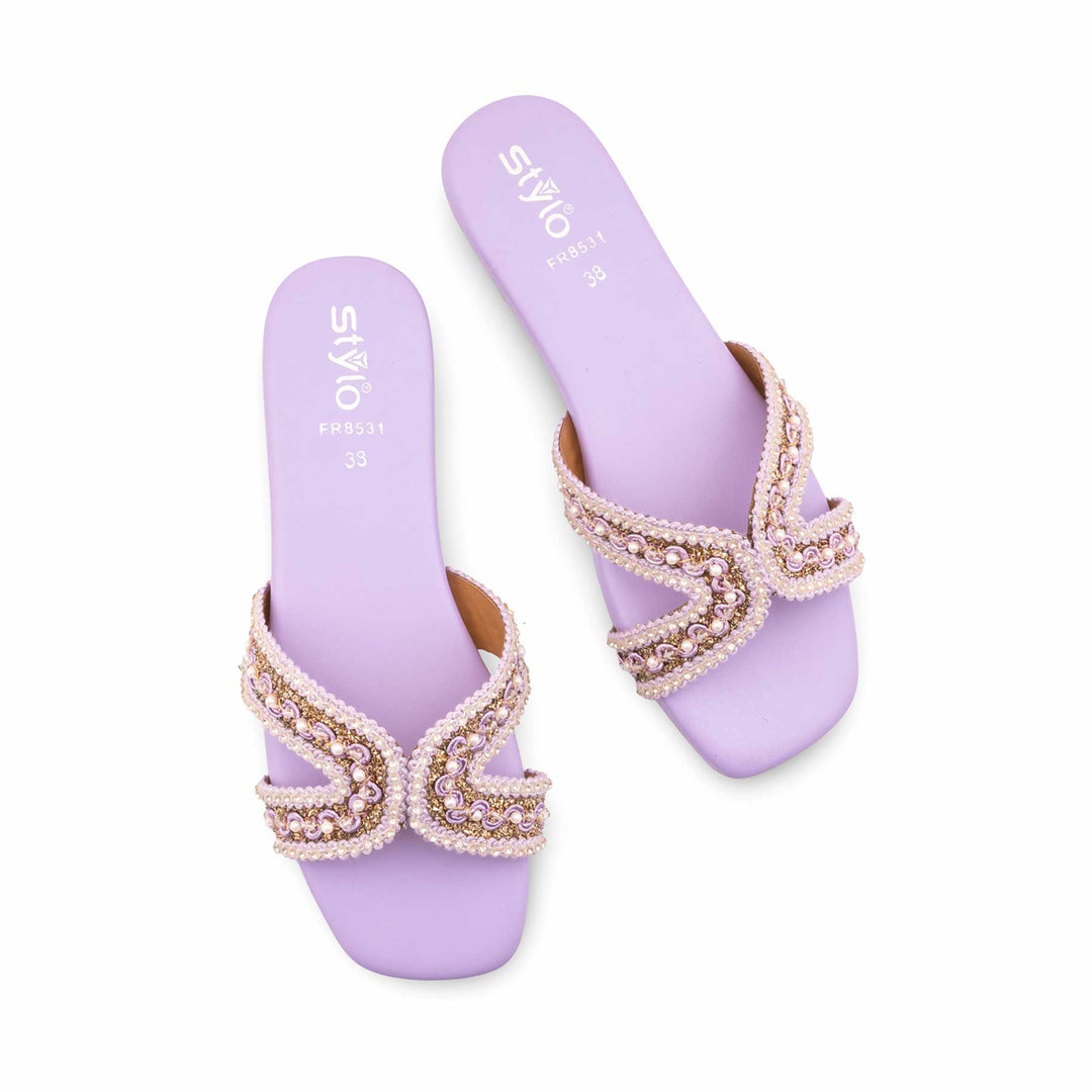 Purple Formal Slipper For Women FR8531
