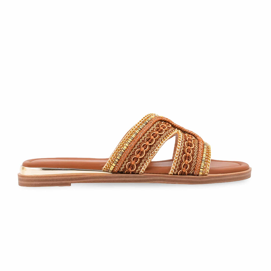 Brown Formal Slipper For Women FR8538