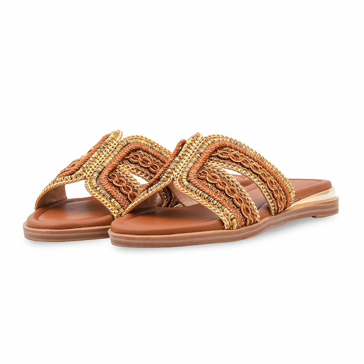 Brown Formal Slipper For Women FR8538