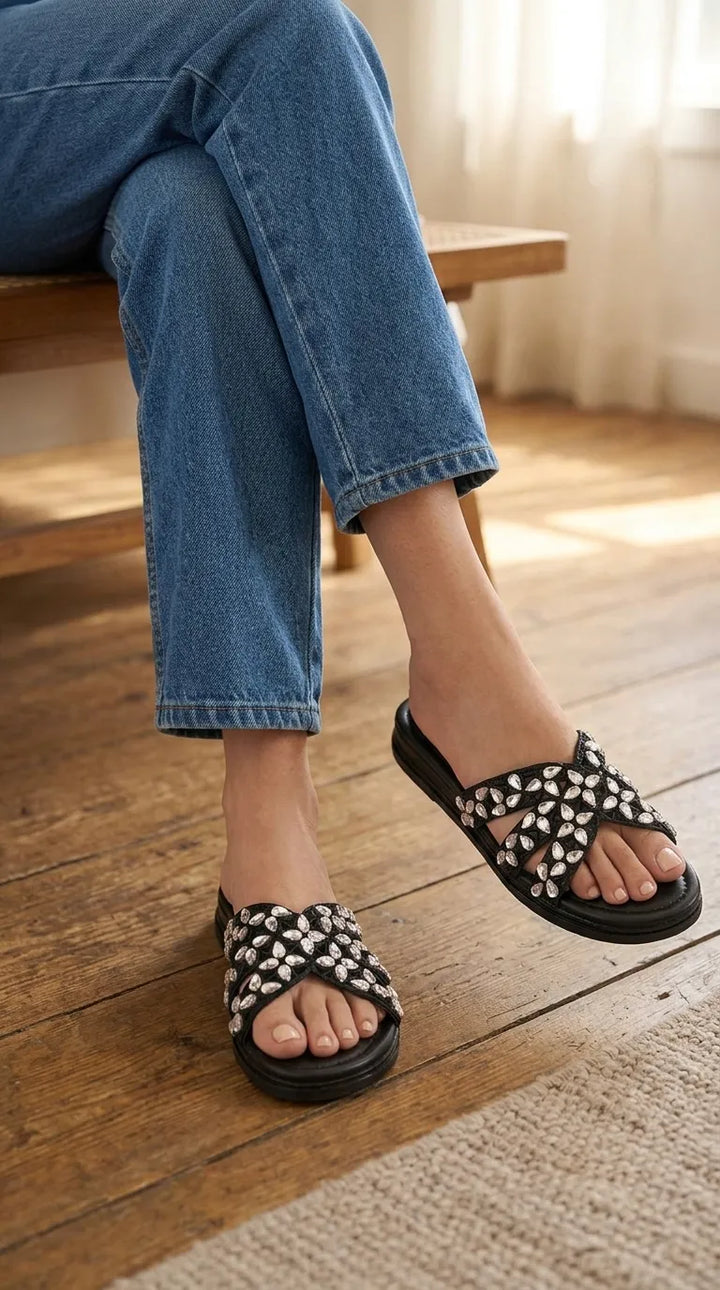 Black Formal Slipper For Women FR8539