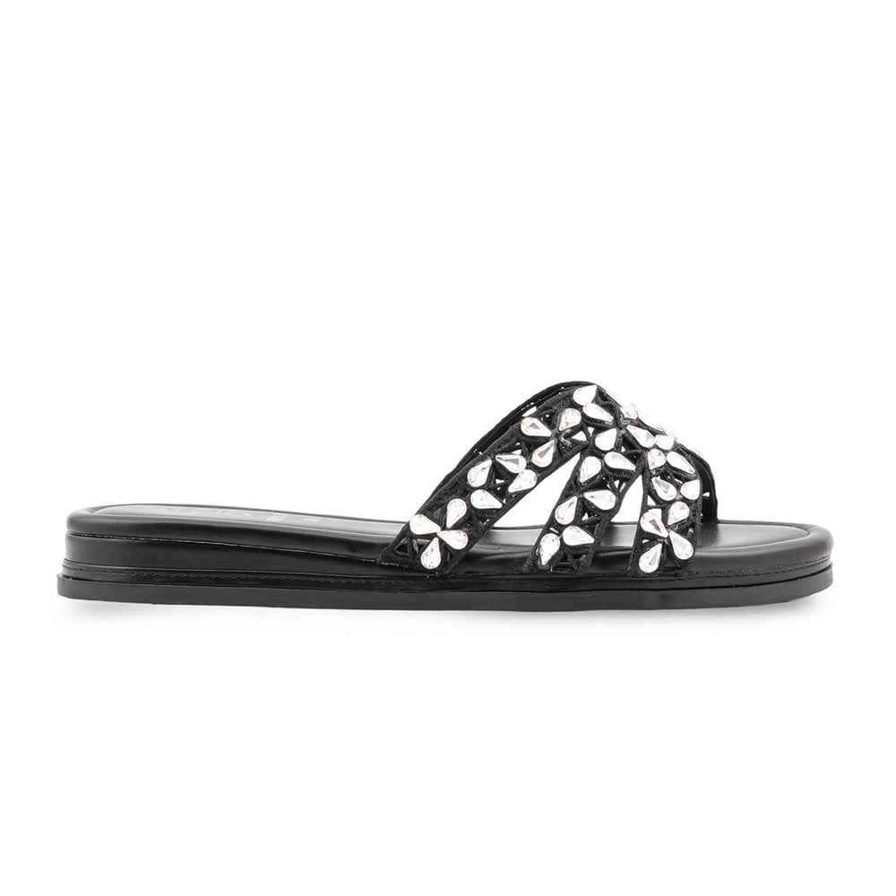 Black Formal Slipper For Women FR8539