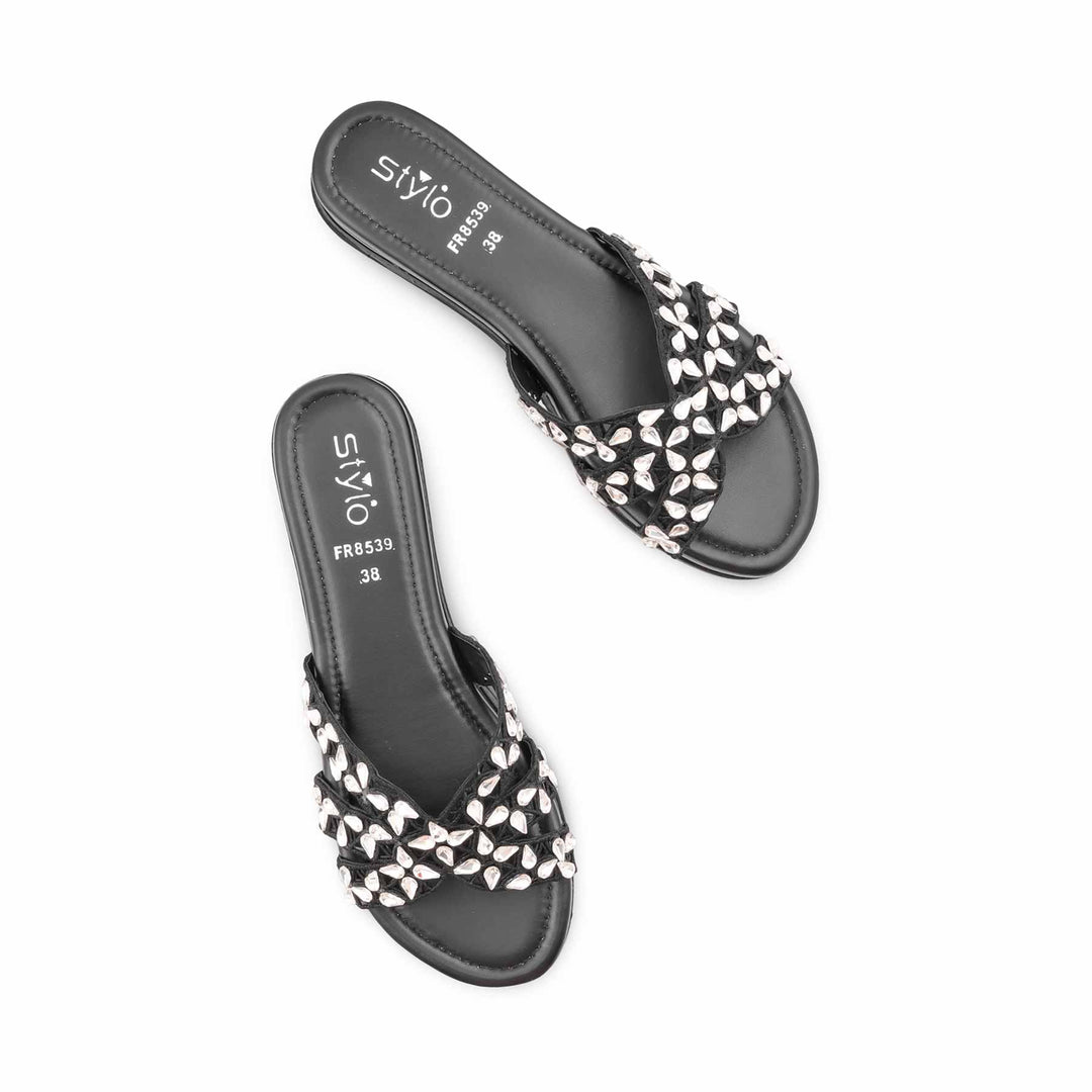 Black Formal Slipper For Women FR8539